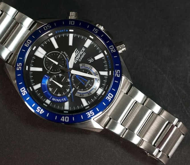 Casio EFV-620D-1A2V Edifice Black Blue Ø50мм в нержавеющем корпусе. Киев - изображение 3