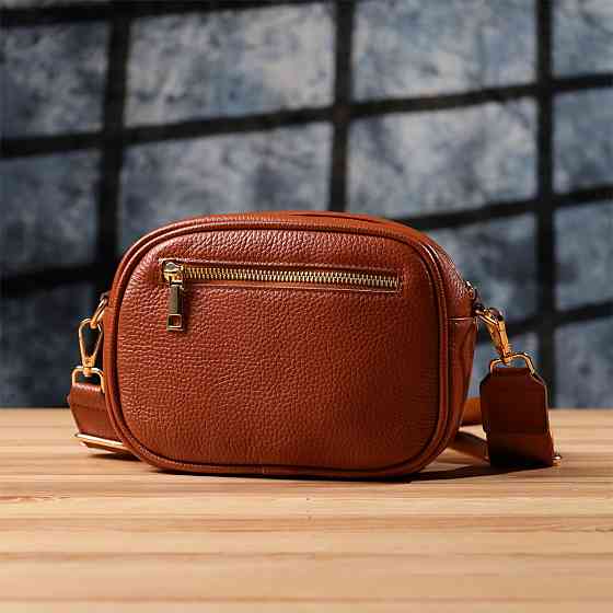 Стьобана сумка для жінок з натуральної шкіри Vintage 22899 Рудий Київ