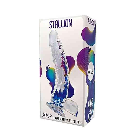 Прозрачный фаллоимитатор Alive Jelly Dildo Stallion (мятая упаковка!!!) Sex Aura Киев