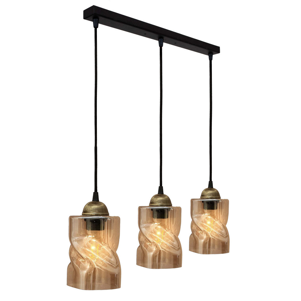 Светильник подвесной MSK Electric Tornado на планке под три лампы Е27 PL 20245-3 BK Одесса - изображение 5