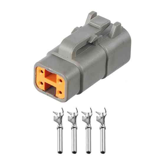 Роз'єм конектор 4-кон., Спецтехника, DTM06-4S, ATM06-4S, DEUTSCH Америка, Британия, Германия CAT, JCB, MAN 40644 Київ