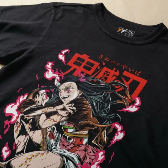 Футболка чоловіча з  принтом Клинок, рассекающий демонов Незуко 7 Розмір 48 Anime0963 Дніпро