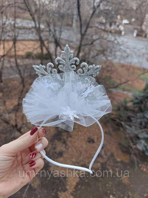 Обруч ободок Снежинка серебрянная Кривой Рог - изображение 1