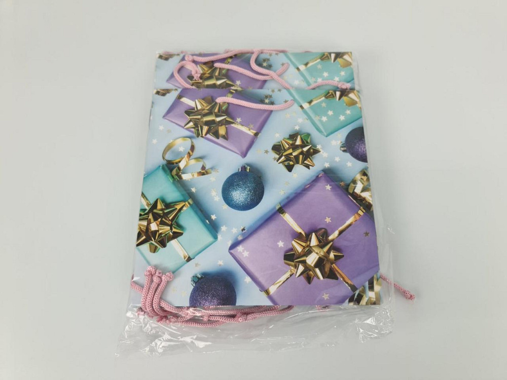 Пакети паперові подарункові, новорічні Квадрат 23*24*10- 17 (12 шт.) Харків - фото 2