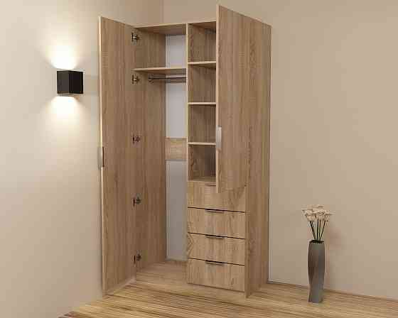 Шкаф Кристалл 1, Дуб Сонома, 1000х520х2100 Львов