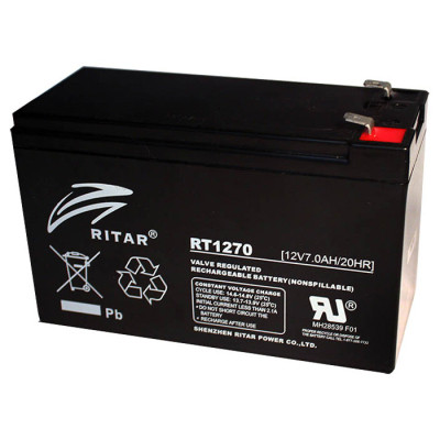 Батарея к ИБП Ritar AGM RT1270, 12V-7Ah (RT1270) Винница - изображение 1