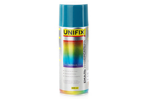 Емаль акрилова універсальна RAL 5021 Морська хвиля гл. 400 мл UNIFIX Рівне - фото 1