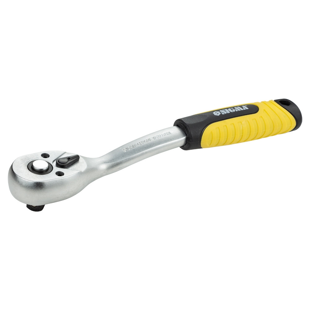 Sigma Ключ-трещотка с изогнутой ручкой 3/8" 200мм 72T CrV SIGMA (6050081) Коломыя - изображение 1