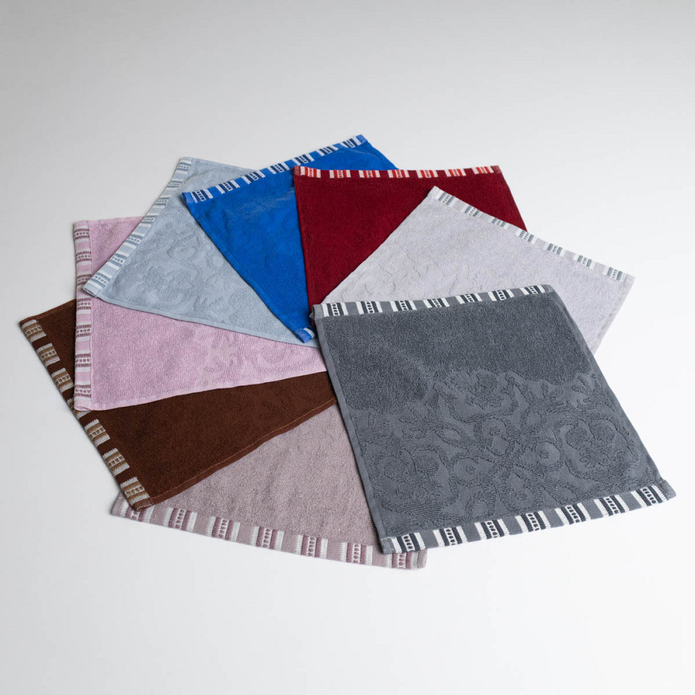 Набор кухонных махровых полотенец с орнаментом 40шт GM Textile 30х30см 400г/м2 (8 цветов) Сумы - изображение 11