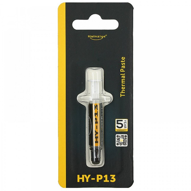 Термопаста HY-P13 Halnziye (теплопровідність 13.4 Вт/мК), 0.5г., шприц, сіра (у блістері) Полтава - photo 1