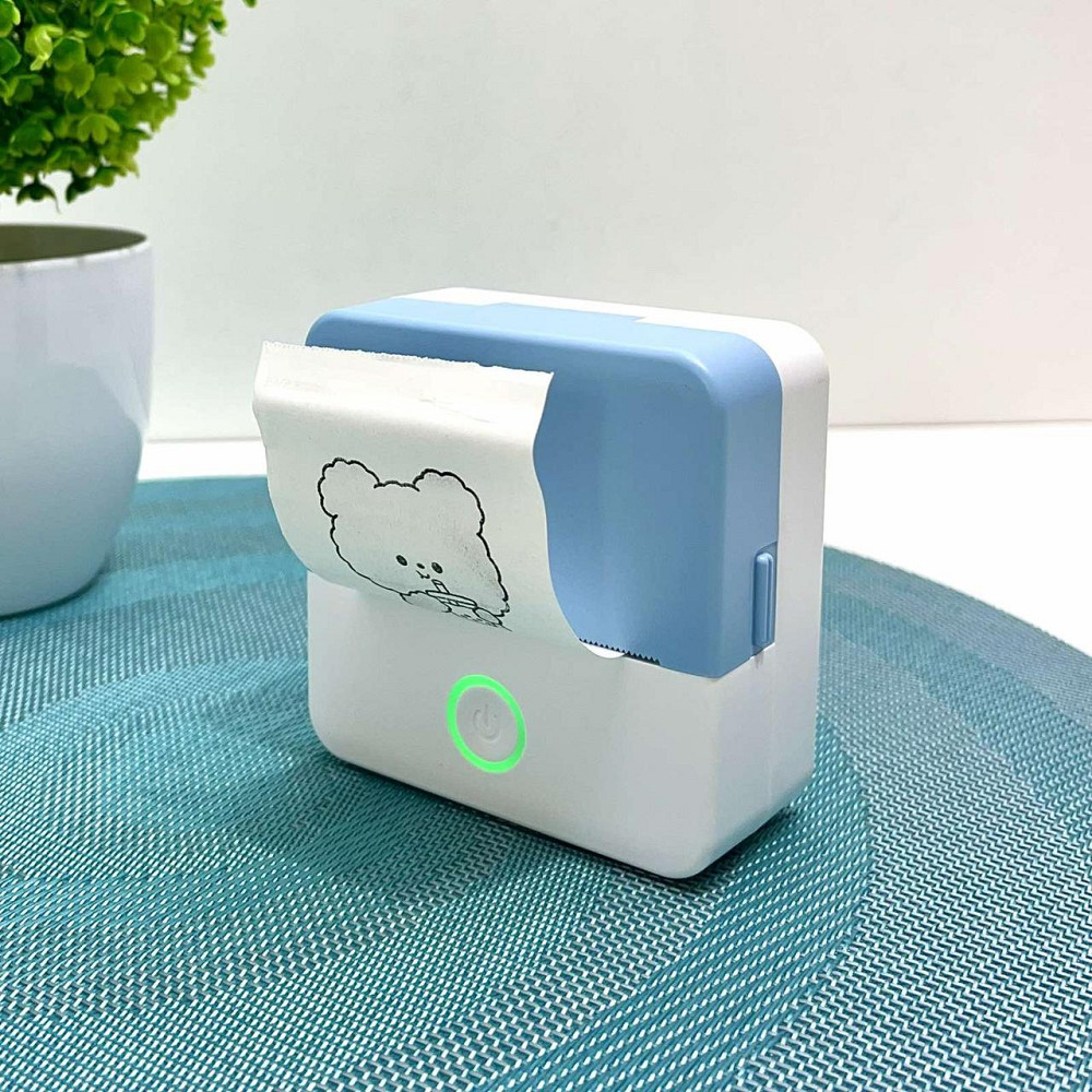 Принтер-міні дитячий портативний друк із смартфона Синій (C 65320) Чернігів - фото 4