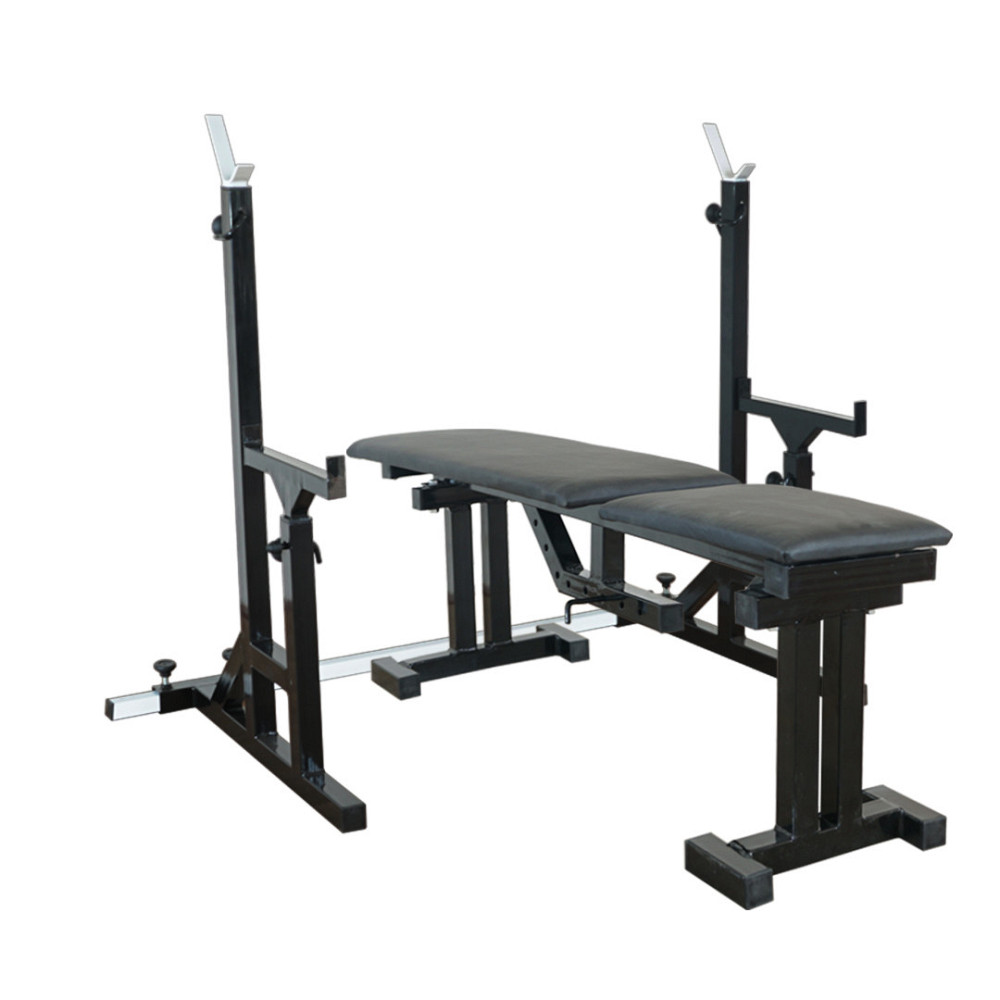 Комплект: скамья для жима, стойки, штанги прямая и с W-образным грифом + гантели 70 кг Киев - изображение 3