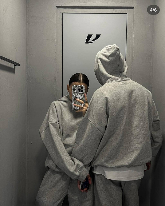 Женский стильный спортивный костюм трехнитка на флисе Серый, 46/48 Одесса - изображение 3