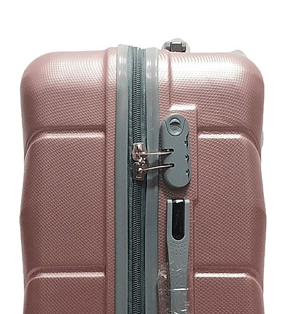 Валіза пластикова MILANO BAG 147 велика 75 см золотисто-рожева Київ - фото 4