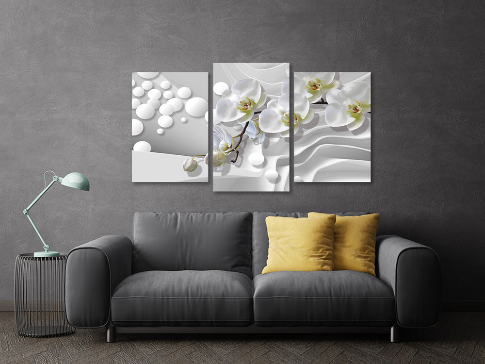 Модульна картина у вітальню/ спальню Орхідеяі Art-571_3 70x130 см Київ - фото 3