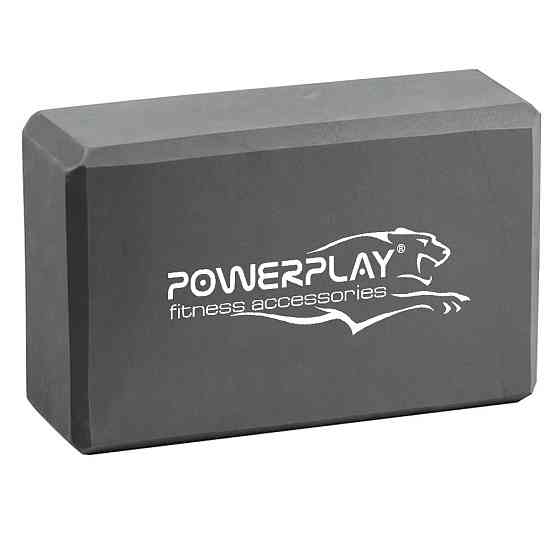 Блоки для йоги 2 шт. PowerPlay 4006 Yoga Brick EVA Сірі (пара) Луцьк