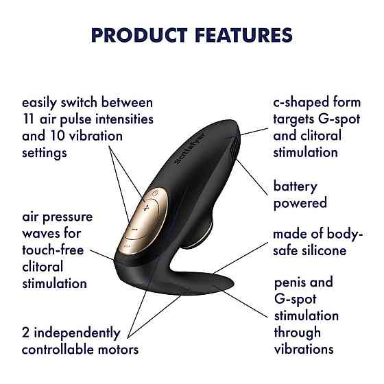 Вакуумний вібратор для пар Satisfyer Pro 4 Couples Battery Series, підходить для сексу у парі Sex Aura Київ