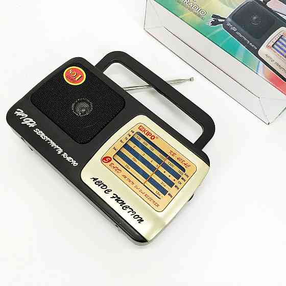 Радиоприемник фм ретро на батарейках KIPO, Портативное радио, Радиоприемник ретро AM FM NJ-35 Львов