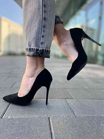 Comer Туфлі жіночі COMER чорні еко-замша каблук 11см розміри 36-39 (2867) Коломия