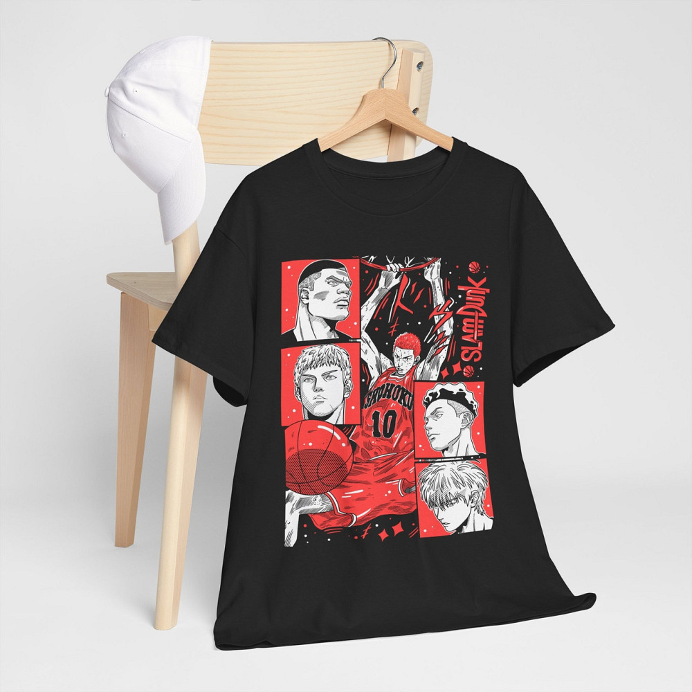 Футболка для хлопчика з аніме принтом Слам Дунк Слам Дунк оверсайз (зріст від 165 до 180) Чорний AnimeJ0754m Дніпро - фото 7