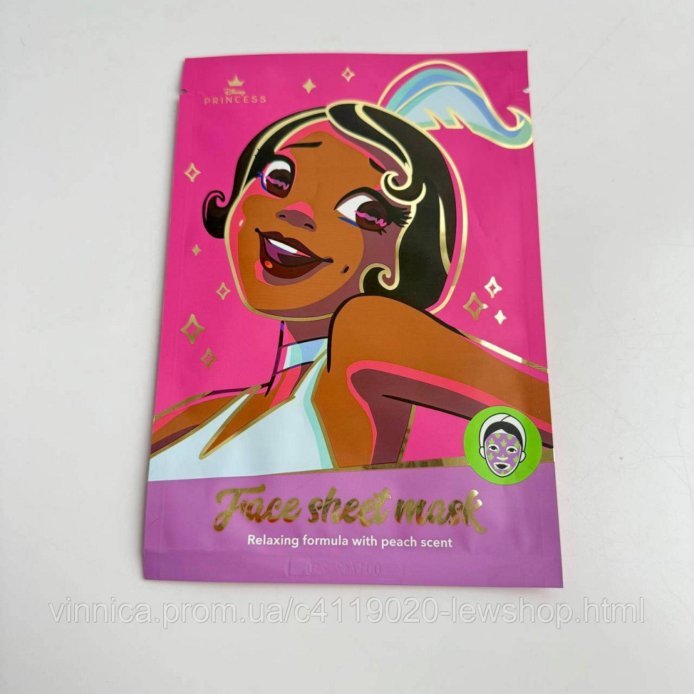 Детская тканевая маска Disney для лица для укрепления кожи с ароматом персиков Черновцы - изображение 1