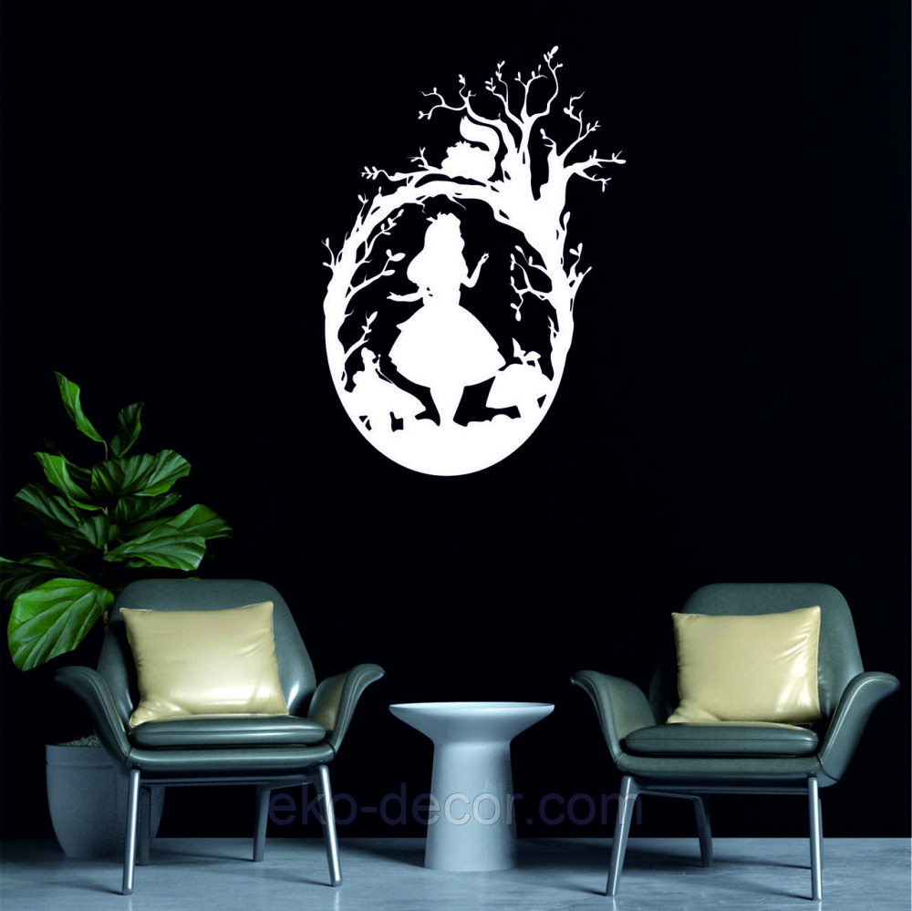 Декоративне настінне Панно «Аліса», Декор на стіну 110*78 см, Білий Київ - фото 2