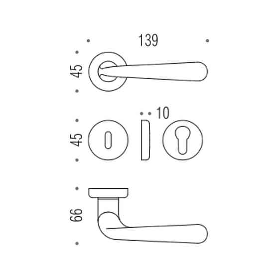 Ручка Colombo Robodue CD 51 пол.латунь R ф / з (50 роз) Київ