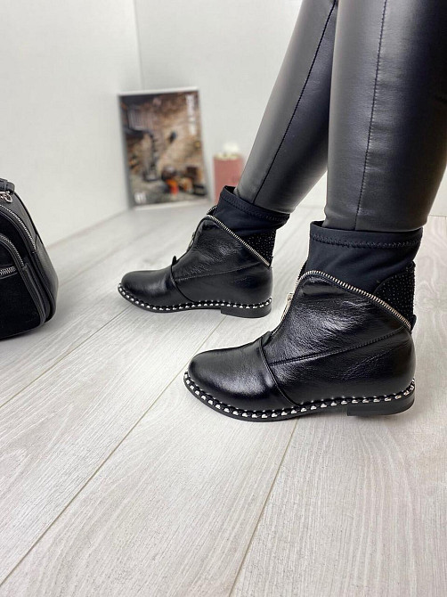 Olli Черевики жіночі OLLI чорні натуральна шкіра 37р. (K-133-10120) Коломыя - изображение 5