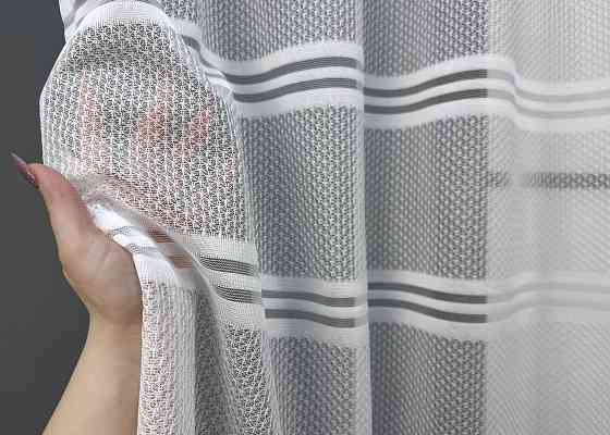 Короткий тюль VR-Textil 1942т Жаккард Белый 300х200 см (42-0882) Киев