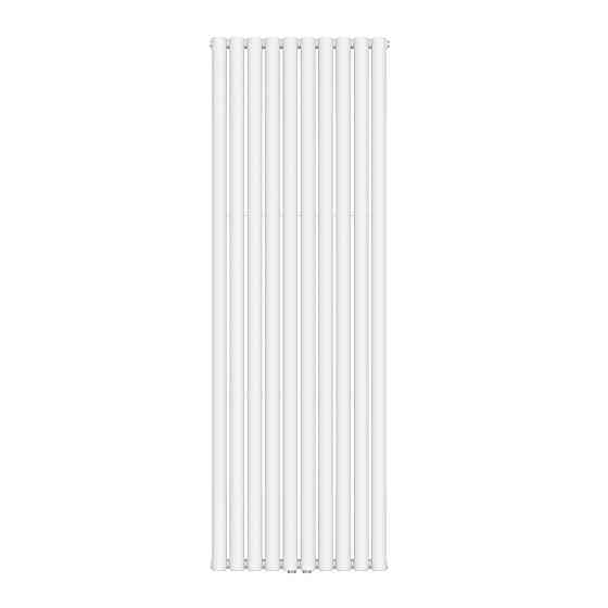 Вертикальный радиатор Ellipse Double  600х1800-10 (50 мм), anticor, белый Киев