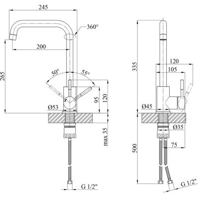 Смеситель Kroner Klassisch-ESG037 (CV023001) Винница - изображение 9