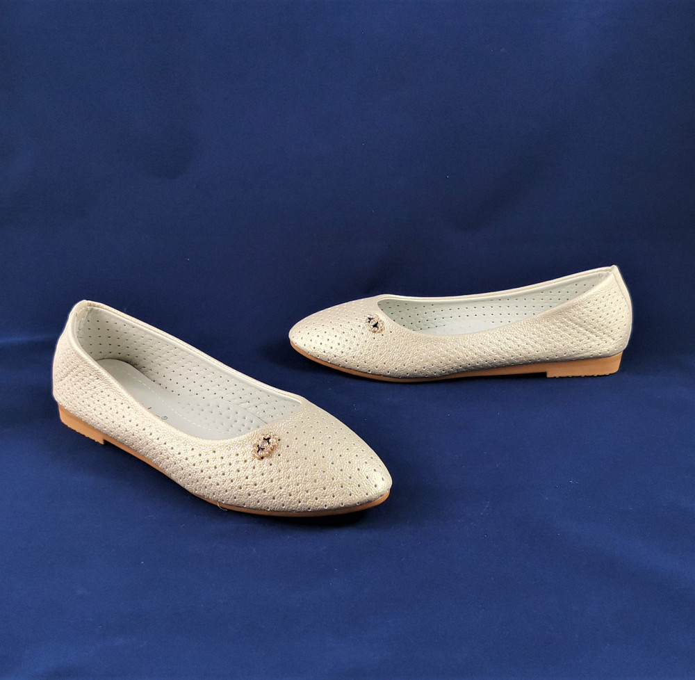 Жіночі Балетки Бежеві Перламутр Мокасини Туфлі (розміри: 36,38) — 13-3 Дніпро - фото 7