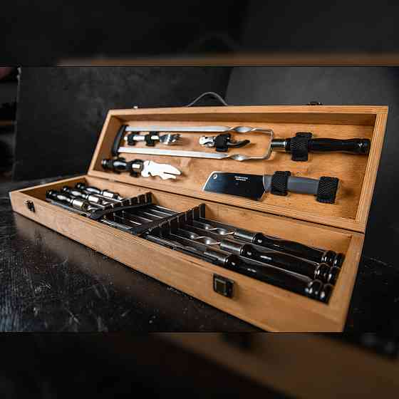 Шампури подарункові набір бокс для пікніка гриля та барбекю Оригінальні Віп подарунки на день народження татові, хлопцю, Тернопіль