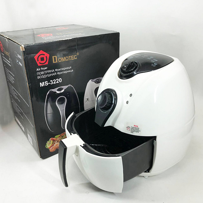 Домашняя фритюрница для фри Domotec, Фритюрница маленькая Безмасляная электрическая TJ-76 Львов - изображение 6
