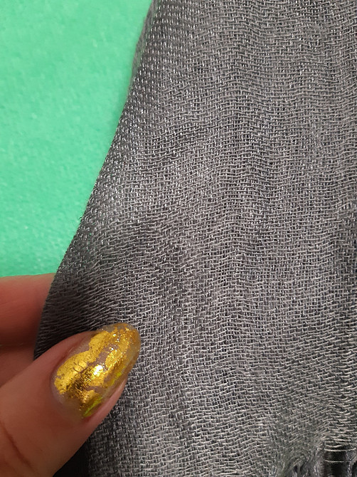 Шарф серого цвета - размер шарфа приблизительно 170*65см, 100% полиэстер Киев - изображение 3