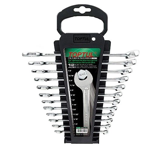 Набір ключів дюймових комбінованих TOPTUL 12 шт. 1/4"-7/8" на холдере GBAC1201 Чернігів