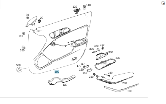 Mercedes-Benz  A1177203862 8M62 Дверна карта - обшивка передніх правих дверей + ручка закриття A1767201495 8Q85 CLA Shooting Brake X117 CLA C117 Одесса