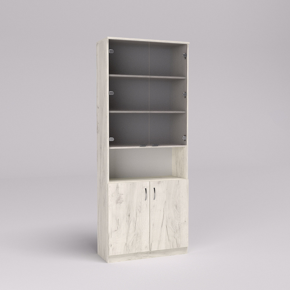 Шкаф офисный ОШС-2, Дуб Крафт Білий, 800/340/2100 Львов - изображение 3