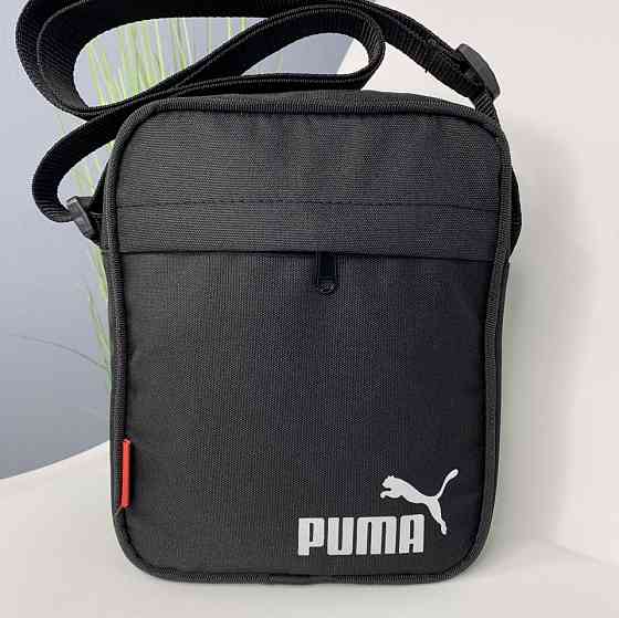 Сумка мужская через плечо Puma, барсетка вместительная на 3 отделения, чернаяMasterSem Киев