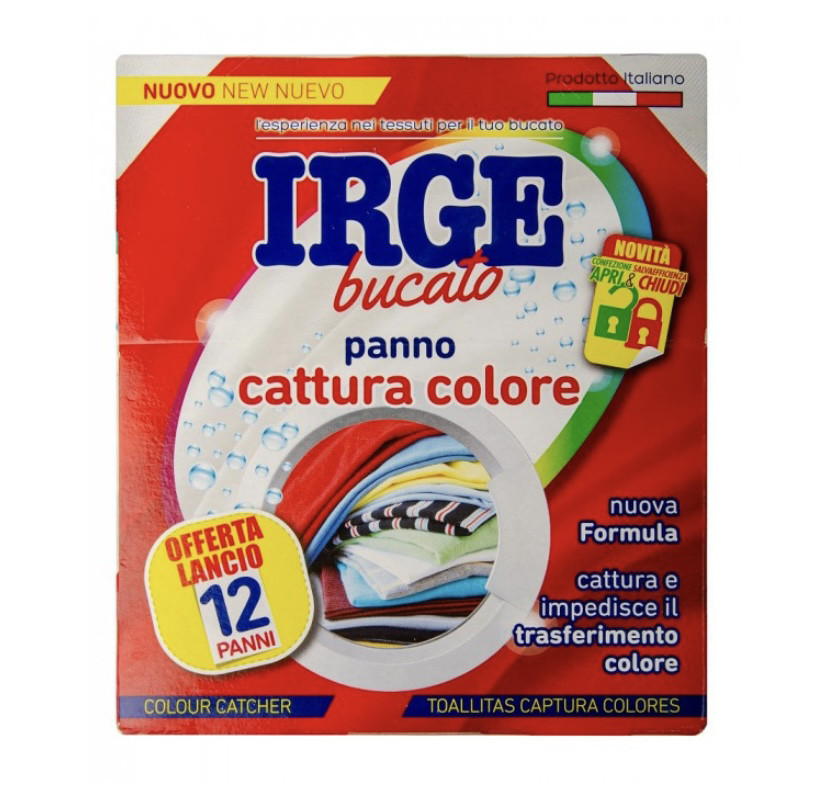 Серветка-пастка IRGE для прання кольорових речей, 12 шт Виноградов - изображение 1