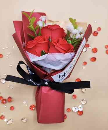 Мило-букет "Троянда" Рожевий Червоний Сміла