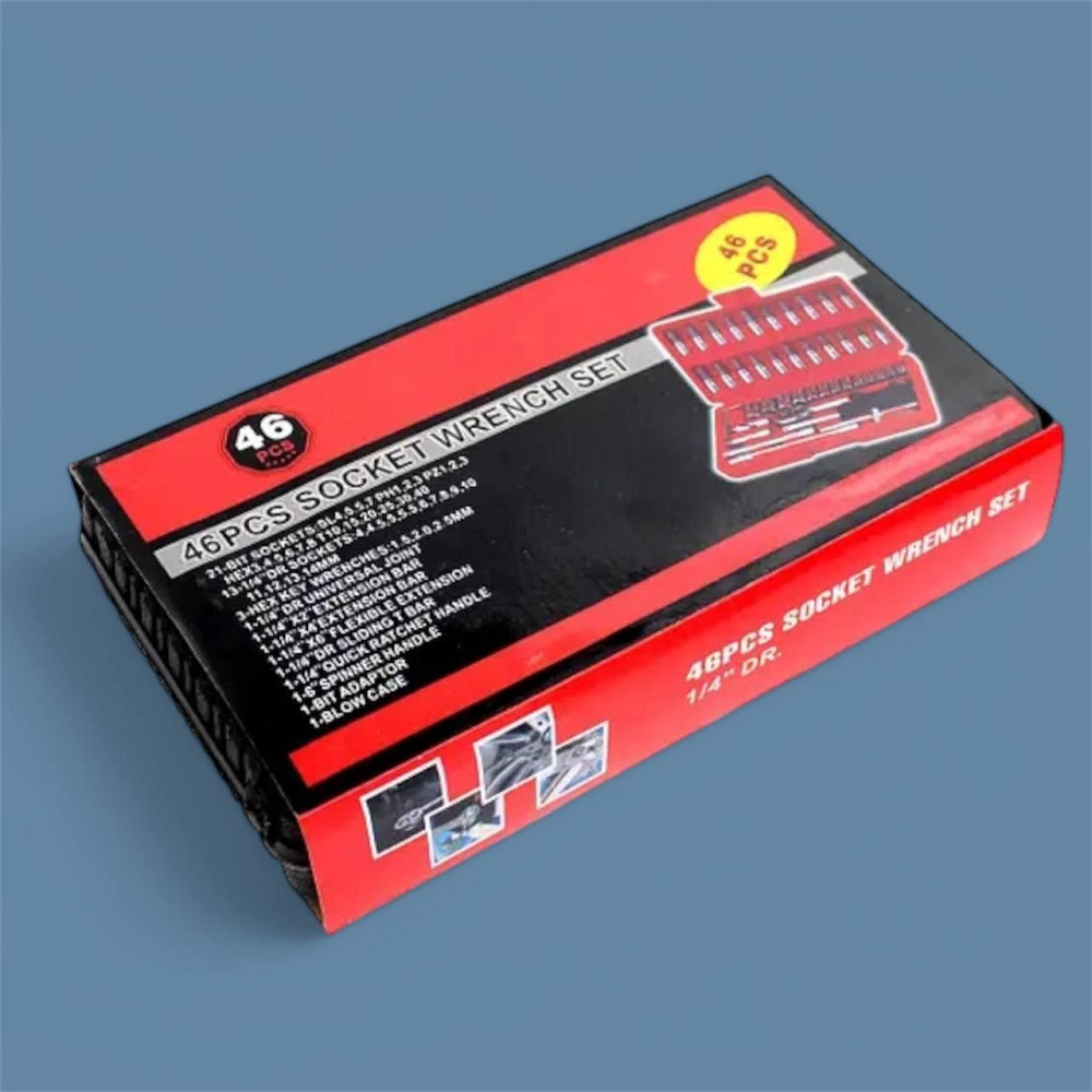 Набор инструментов 46 предметов в кейсе Автомобильный набор головок и трещотка Киев - изображение 1