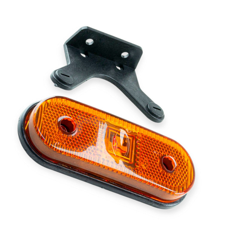 Фонарь овальный оранжевый 100х40мм с кронштейном LED маркерный Мукачево - изображение 1