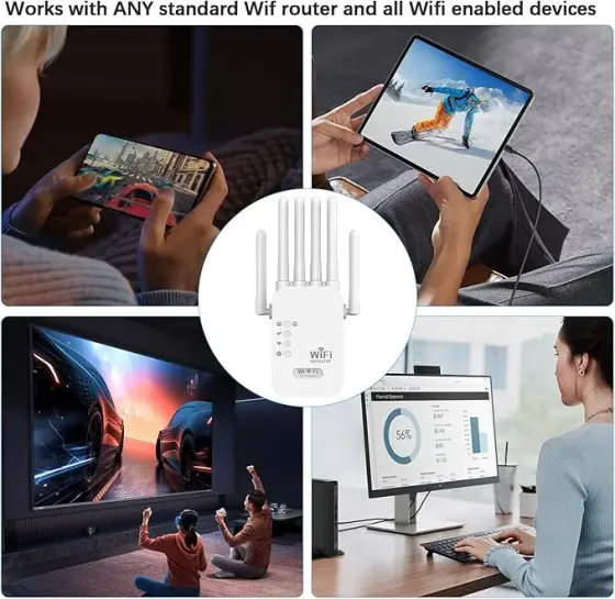 Мощный Wi-Fi ретранслятор 2.4G с 6 антеннами / маршрутизатор / усилитель вай фай сигнала Коломия