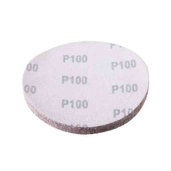 Круг наждачний на липучці 125 мм, папір клас E, щільність 220 г/м², К100, 10 од. INTERTOOL BT-0561 Київ