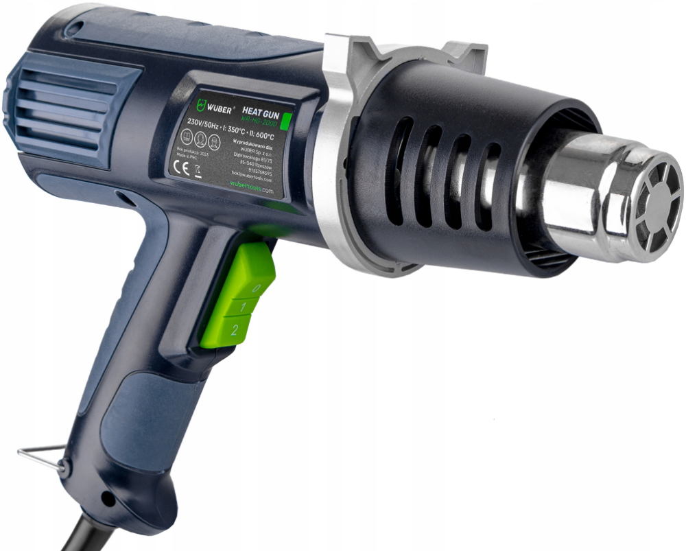 Фен будівельний Wuber 2000Вт 600°C з регулюванням температури (Польща) Київ - фото 7