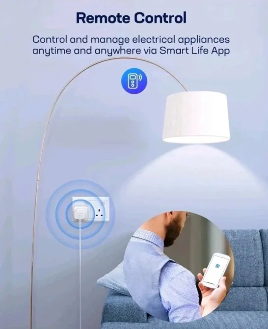 Умная розетка TECKIN SP23 Wi-Fi 2 шт, управление через смартфон, Google Home, Amazon Alexa, таймер, White Киев - изображение 3