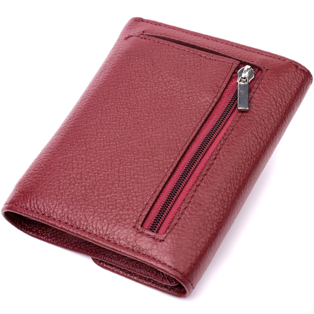 Женский кожаный кошелек с монетницей Бордовый (ST Leather) Киев - изображение 6