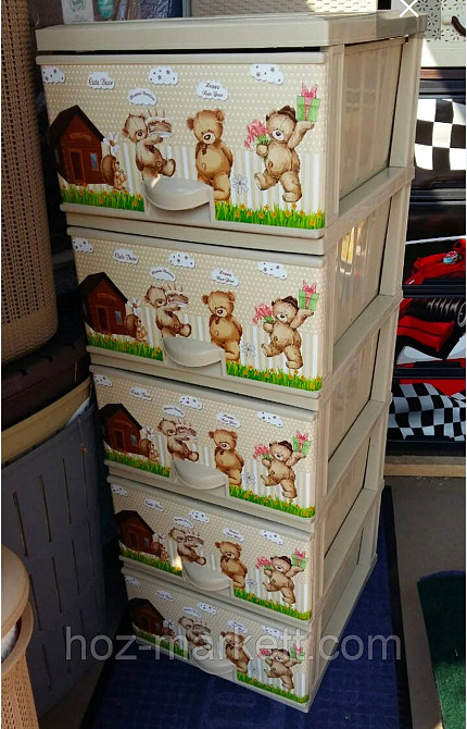 Комод детский Мишки беж на 5 ящиков Турция Харьков - изображение 2