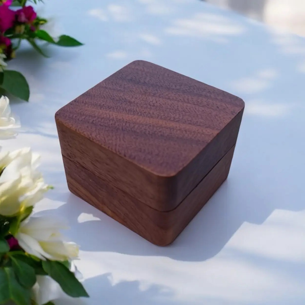 Коробочка для колец деревянная,коробка ювелирная свадебная, футляр обручальных колец для свадьбы или предложения руки и серца Каменец-Подольский - изображение 4